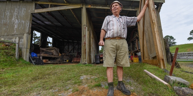 Ron Slater's farm shed and house were cleaned out by burglars. Photo/George Novak