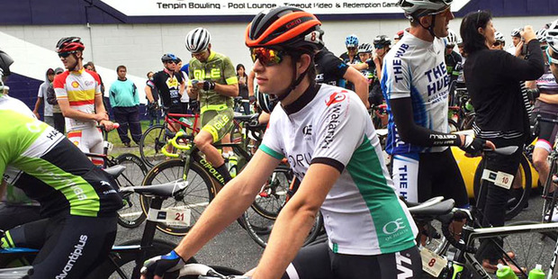 Jared Johnston, 21, rode from Rotorua to Taupo to help raise money for a worthy cause. PHOTO/SUPPLIED