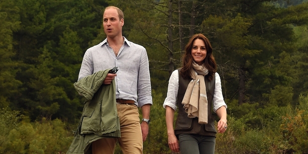 William and Catherine trekked to Tiger's Nest Monastery, pictured at the top of the picture. Photo / Getty Images