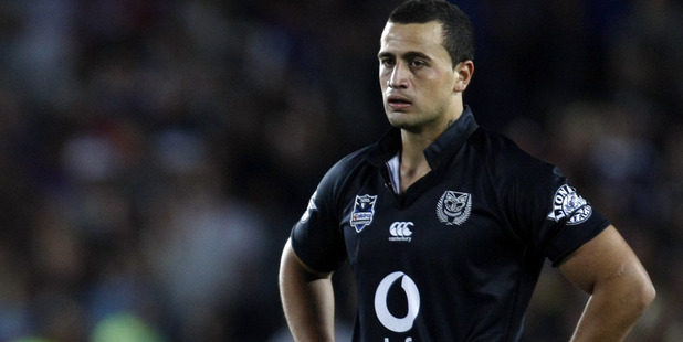 Ben Matulino sporting a special Eden Park 'home' jersey.