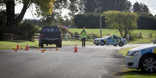 The scene where 5-year-old Shinia Matehaere was killed on Saturday. Photo / Andrew Warner