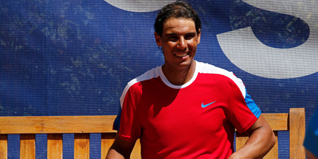 Rafa Nadal during the training in the Open Banc Sabadell. Photo / Getty Images