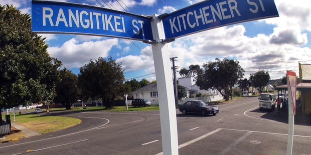 SIMPLE FIX: A small roundabout will soon go in at the intersection of Rangitikei St and Kitchener St to slow heavy traffic using Rangitikei St.PHOTO/ STUART MUNRO
