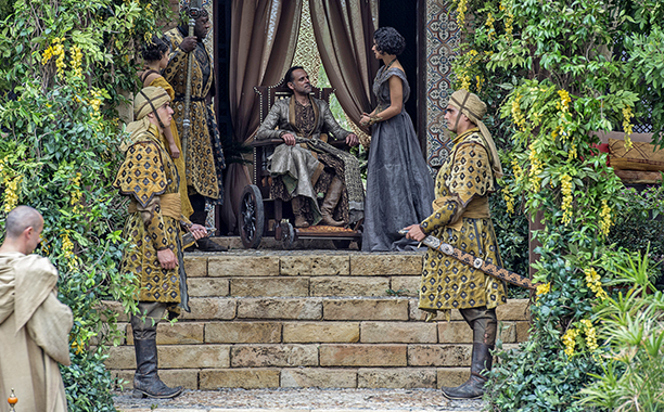 Alexander Siddig as Doran Martell and Indira Varma as Ellaria Sand. Photo / Macall B. Polay, HBO
