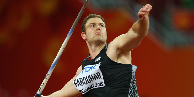 Stuart Farquhar competes during day three of the IAAF World Athletics Championships. Photo / Getty Images