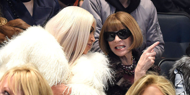 Kim Kardashian West and Anna Wintour attend Kanye West Yeezy Season 3 at Madison Square Garden. Photo / Getty Images
