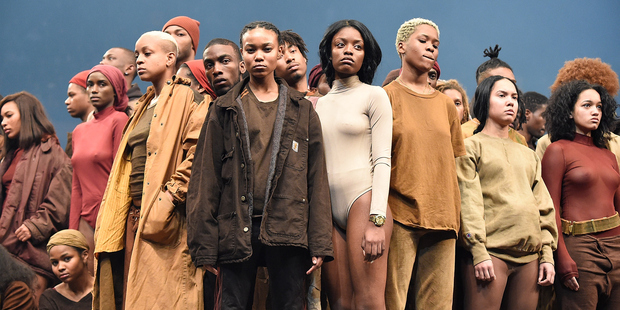 Models pose during Kanye West Yeezy Season 3 at Madison Square Garden. Photo / Getty Images