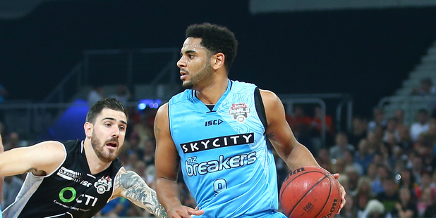 Corey Webster controls the ball in the NBL Semi Final match against Melbourne United. Photo / Getty Images