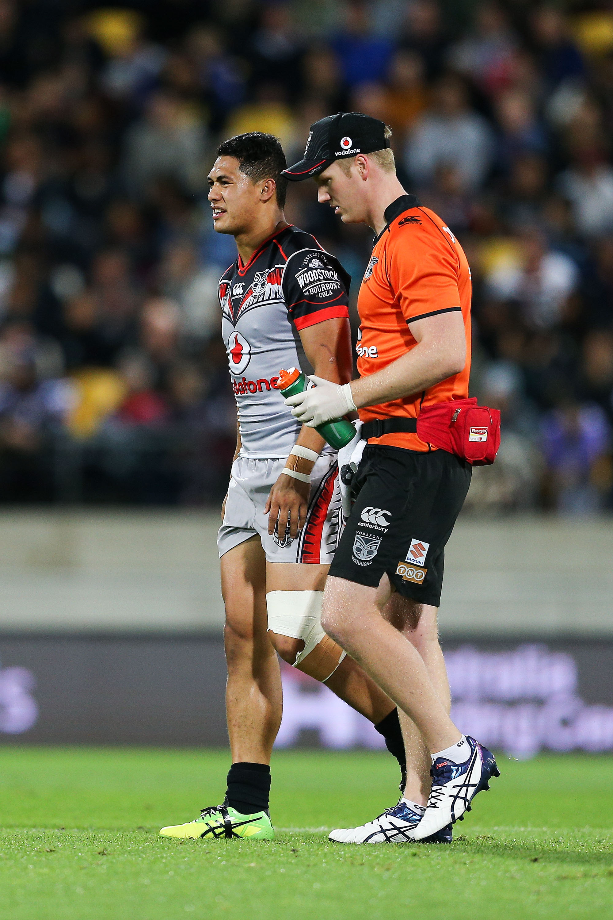 Tuivasa-Sheck will undergo scans on his left knee on Monday morning. Photo/Getty.