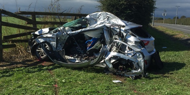 Waikato police said the silver Hyundai hatchback was travelling towards Cambridge on SH29. Photo / Belinda Feek