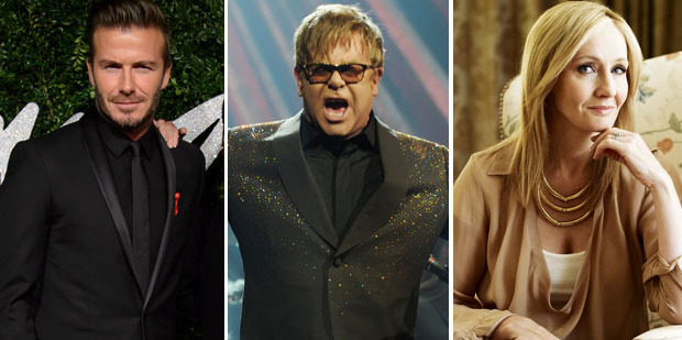 Sir Elton John has been named the most charitable celebrity in the UK. Photos / AP / Supplied