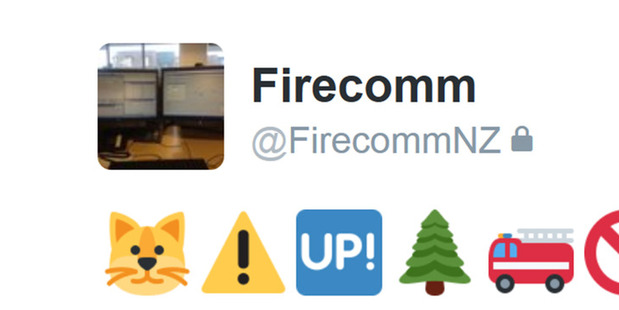 FirecommNZ uses emojis in tweets for events that the New Zealand Fire Service are attending. Photo / Supplied