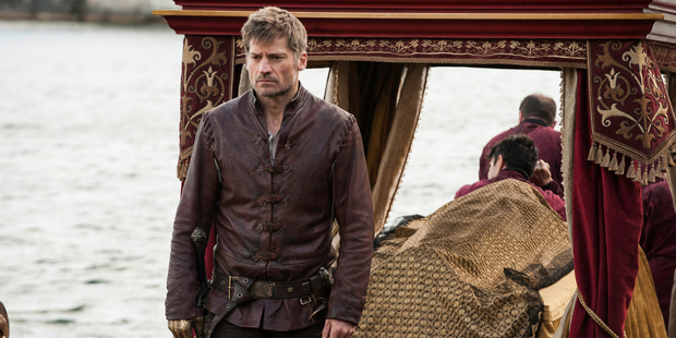 Jamie Lanister in a scene from season six of Game of Thrones.