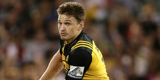 Beauden Barrett of the Hurricanes in action during the round one Super Rugby. Photo / Getty Images