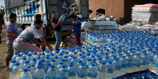 Ecuador, still reeling from a 7.8 magnitude quake on Saturday, has been hit by another quake today. Photo / AP