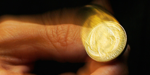 The kiwi dropped to 67.65 US cents at 8am in Wellington, from 68.43 cents at 5pm yesterday. Photo: Greg Bowker