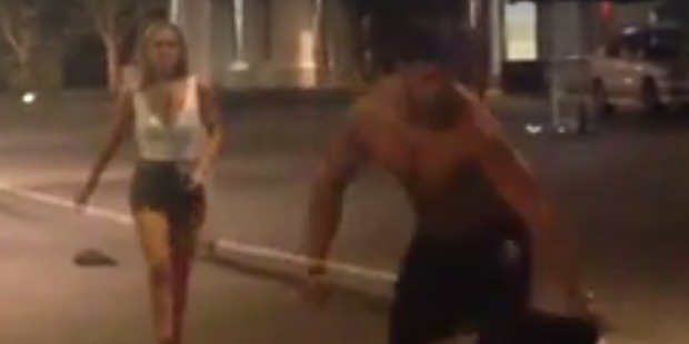 Footage of the Downtown brawl posted on Facebook last month went viral. Photo / via Facebook