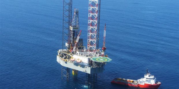 The Kupe gas field rig off the Taranaki coast. NZ Oil and Gas says there's more oil and gas in the field than previously thought.