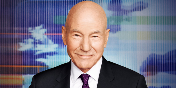 Patrick Stewart dressed up in drag to a LA event.