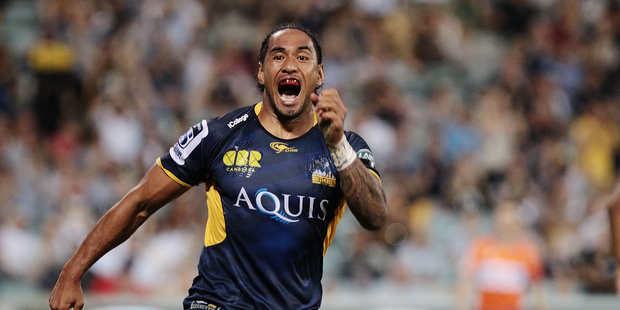 Brumbies wing Joe Tomane has scored five tries this season and leads the competition with 19 line breaks. Photo / Getty