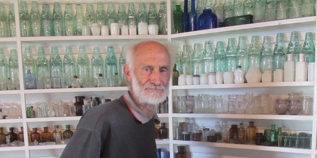 DEDICATED: Marton collector of collectibles and old bottles Francis Wilson.PHOTO/LIN FERGUSON