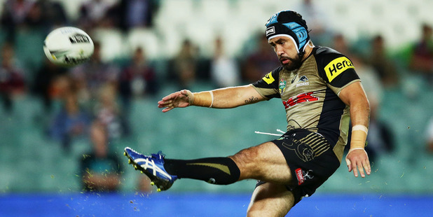 Jamie Soward's kicking prevented the Roosters from mounting a comeback. Photo / Getty