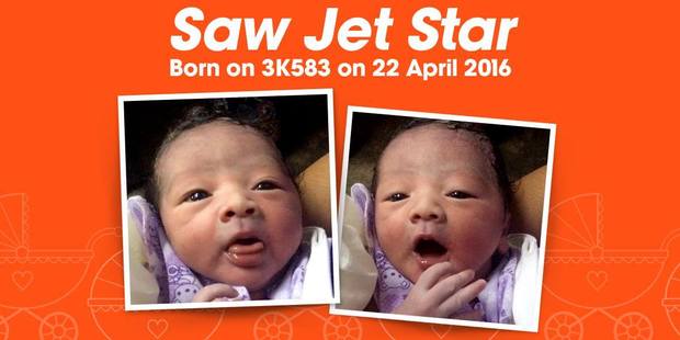 The baby was born on a Jet Star flight to Burma. Photo / Jet Star, Facebook