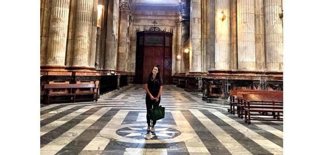 Patricia Greig at to Catedral Nueva. Photo / Supplied