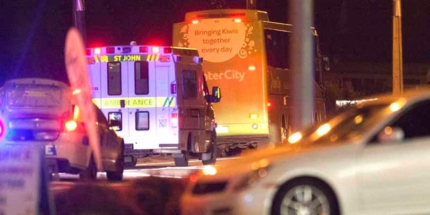 A female pedestrian died after being struck by a bus in Rotorua this evening. Photo/Ben Fraser