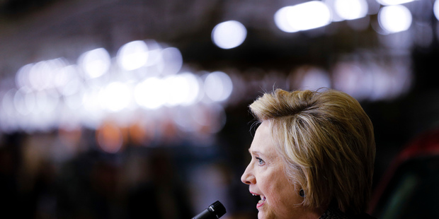 Democratic presidential candidate Hillary Clinton in Mishawaka, Indiana. Photo / AP