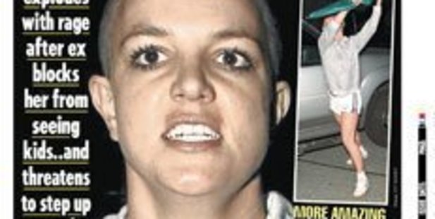 Britney Spears on front cover of Daily Mirror newspaper in 2007.