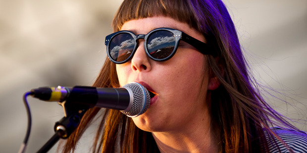 Emily Littler performs during the 2013 Laneway festival with Street Chant. The Kiwi group's new album has been a long time coming. Photo/Dean Purcell