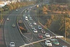 Traffic is heavy near Drury on SH1. Photo / NZ Transport Agency