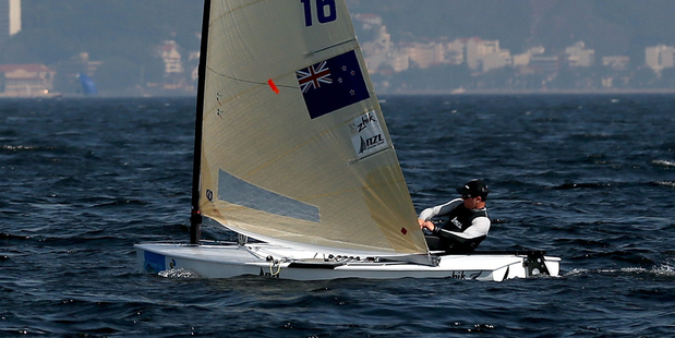 Andrew Murdoch in action during the Aquece Rio International Sailing Regatta. Photo / Getty Images