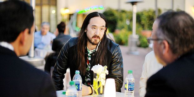 DJ Steve Aoki got everyone moving at the PTTOW! Summit at Terranea Resort. Photo / Getty Images