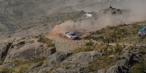 Hayden Paddon during Day Two of the WRC Argentina. Photo / Getty Images