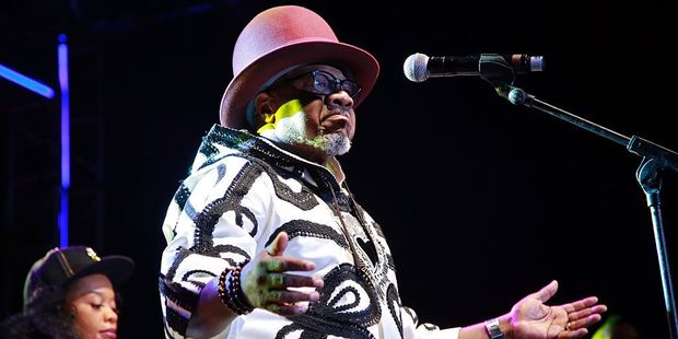 Congolese music star Papa Wemba performs during the Femua music festival in Abidjan before collapsing on stage. Photo / Getty Images