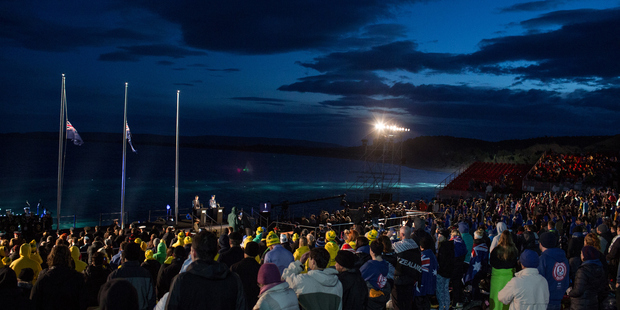 Australians and New Zealanders attend the Dawn Service as part of the ANZAC Commemorative Service on April 25, 2016 in Eceabat, Turkey. Photo / Getty Images
