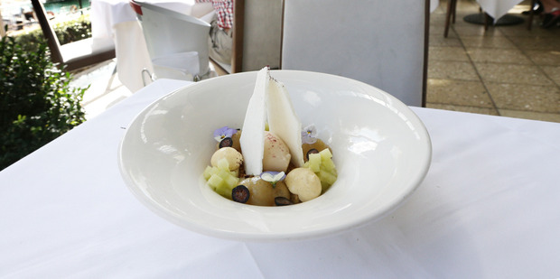 The feijoa dessert at Soul Bar and Bistro. Photo / Doug Sherring