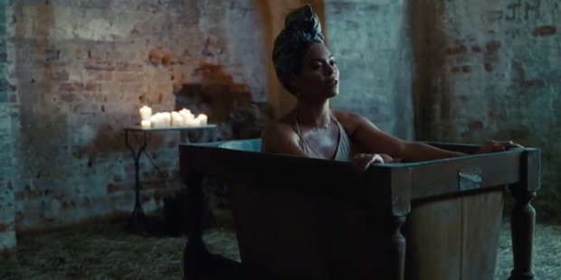 Beyonce in a clip from video for her album Lemonade.