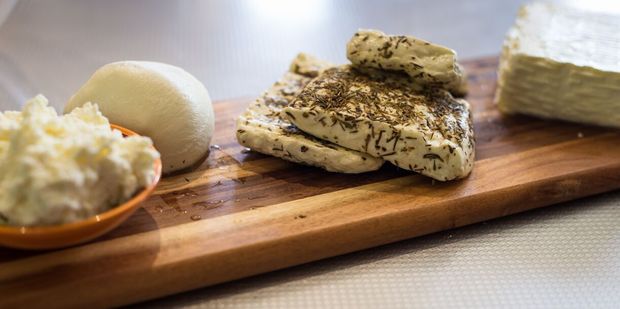 The cheese course at Main Course cooking classes.