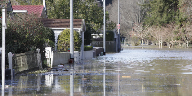 UNSTOPPABLE: The Whanganui River spilled over Anzac Pde stopbanks last June.