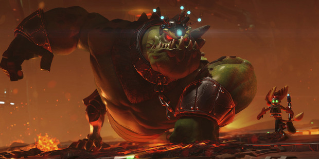 A scene from Playstation 4 game Ratchet & Clank.
