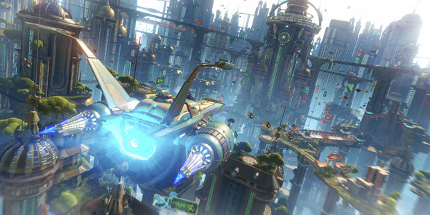 A scene from Playstation 4 game Ratchet & Clank.