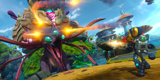 A scene from Playstation 4 game Ratchet & Clank.