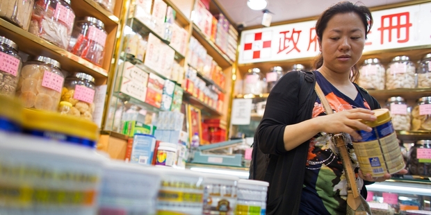Demand for imported formula has boomed in China following a string of food safety incidents. Picture / Bloomberg
