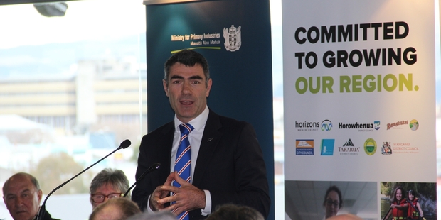 ANNOUNCING: Primary Industries Minister Nathan Guy launched the Manawatu-Whanganui Growth Study last August, but Whanganui ratepayers have mixed reactions to it.PHOTO/FILE