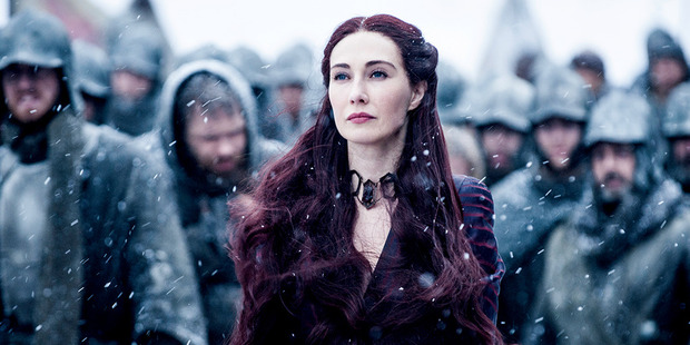 Lady Melisandre in a scene from Game of Thrones.