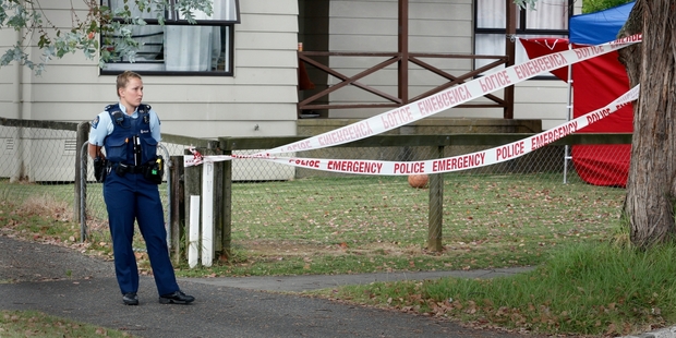 Police at the Tikipunga home where Phillip Beazley killed his son, in self defence, after they argued in January, last year.