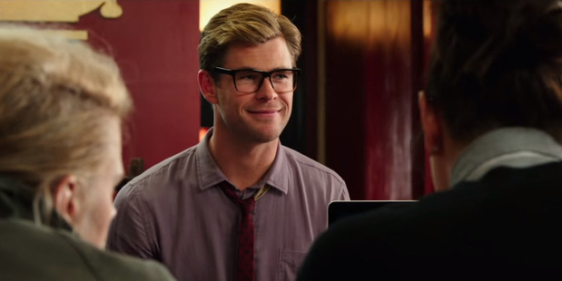 Actor Chris Hemsworth stars in the new Ghostbusters reboot as Kevin.